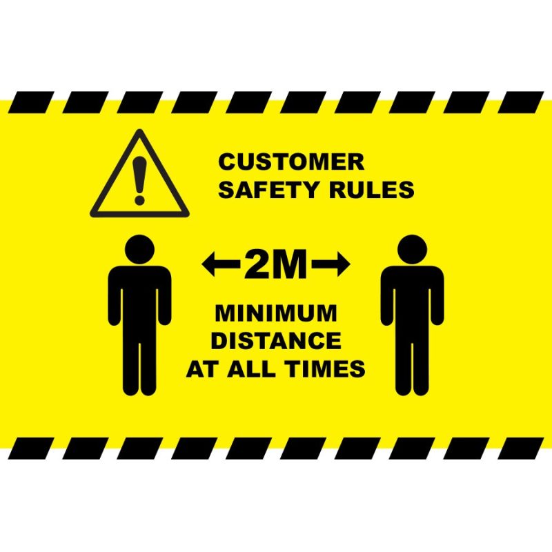 Buy Customer Safety Rules Signs UK