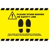 Please Stand Behind 2m Safety line Signs