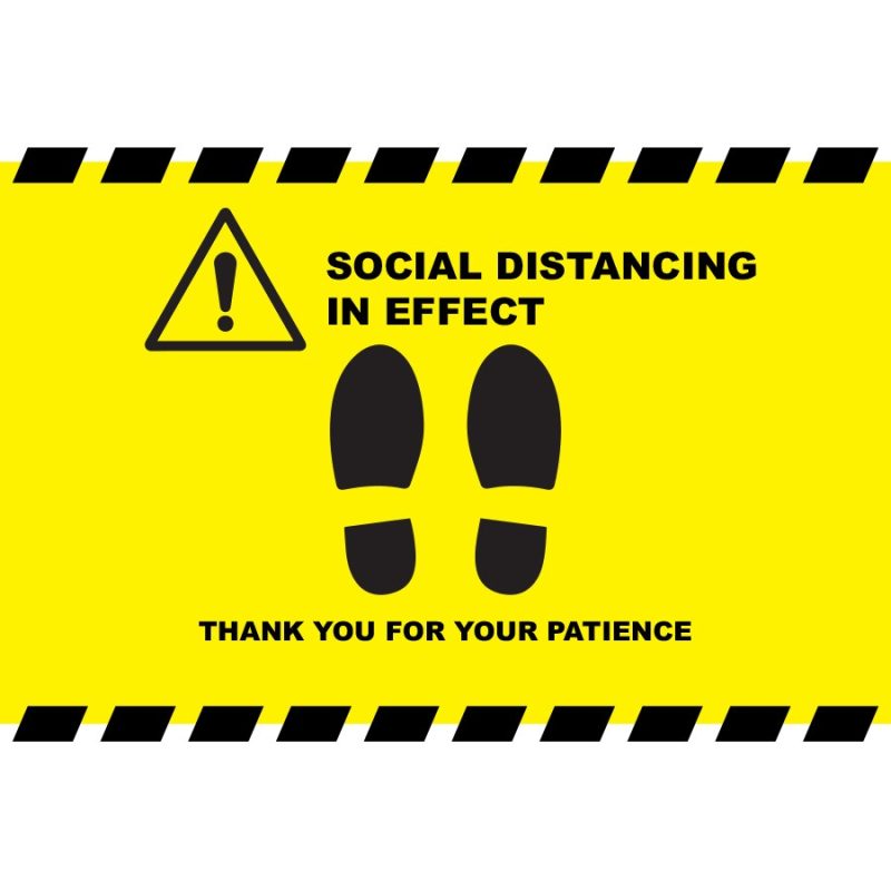 Buy Social Distancing In Effect COVID-19 stickers