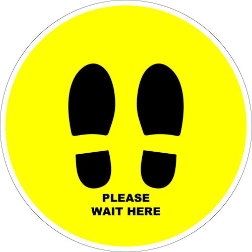 Buy Please Wait Here COVID Signs