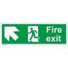 Fire Exit Sign Up Left Arrow, fire exit running man left sign, fire exit signs, emergency exit signs, exit signage
