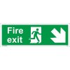 Fire Exit SignDown Right Arrow, fire exit running man left sign, fire exit signs, emergency exit signs, exit signage