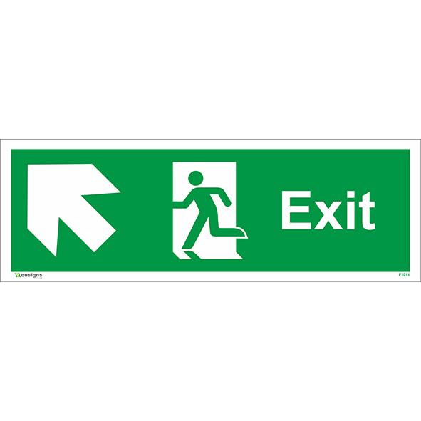 Exit Sign Up Left Arrow, fire exit running man left sign, fire exit signs, emergency exit signs, exit signage