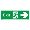 Exit Sign Running Man Right Arrow, fire exit running man right sign, fire exit signs, emergency exit signs, exit sign