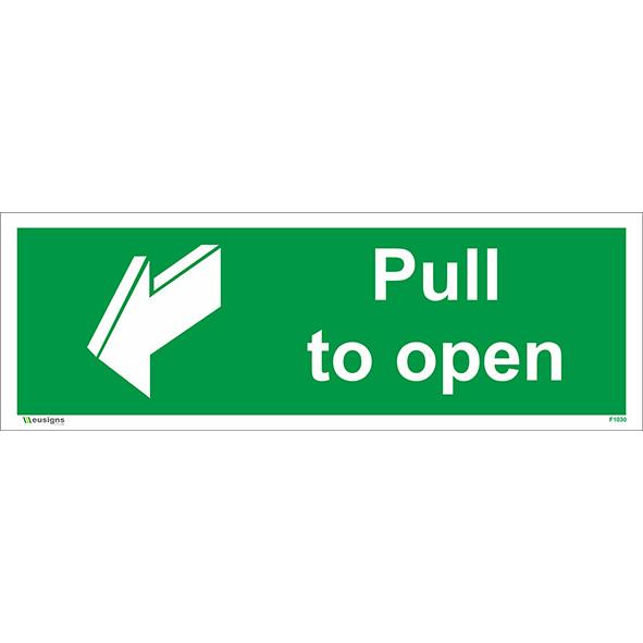 pull to open sign, fire escape signs, emergency escape signs, standard fire signs, exit signs, fire exit signs, fire stickers