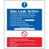 Gas Leak Action Sign, Fire Action Signs, Fire Signs, Health and Safety Signs, Safety Signs Online