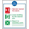 fire action sign, operate nearest fire alarm, fire signs, health and safety signs, fire exit signs, emergency escape signs