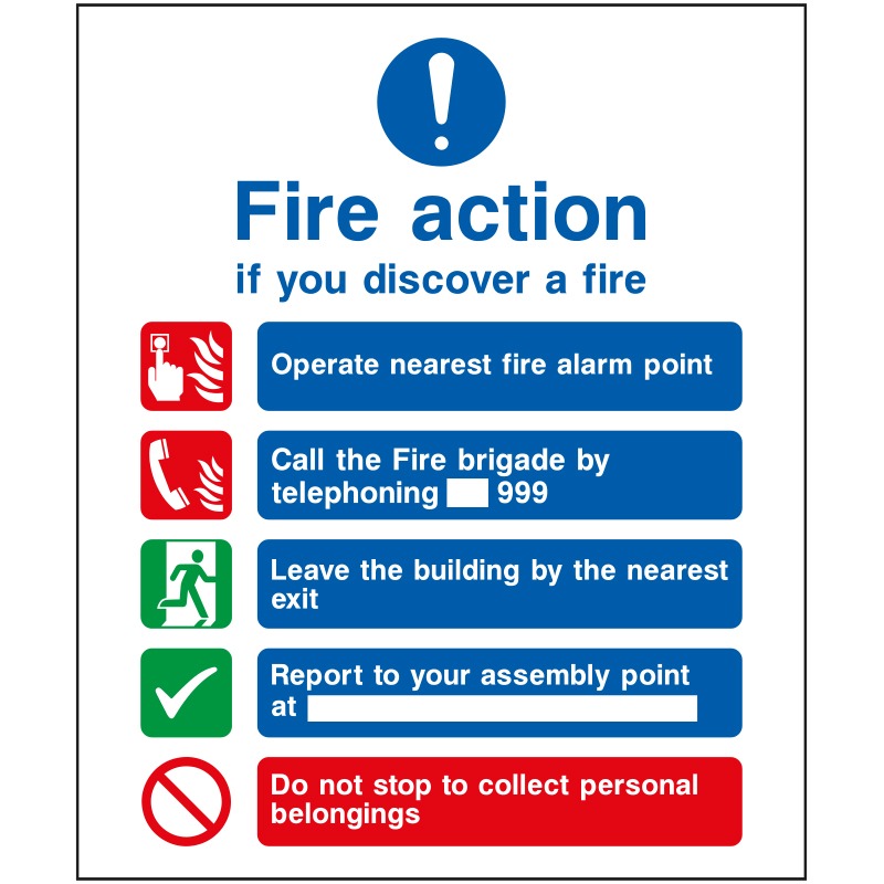operate nearest alarm point, fire action sign, fire sign discount, wholesale fire signs, bulk signs, wholesale safety signs, health and safety signs, call fire brigade sign
