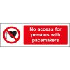No access for persons with pacemakers sign, Access Restriction Signs, Prohibition Signs, Health and Safety Signs, construction signs