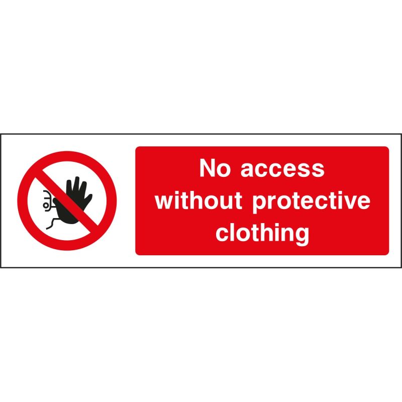 no access without protective clothing, warehouse safety signs, Health and safety signs, Access Restriction Signs, Prohibition Signs
