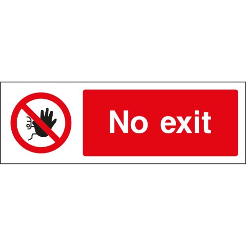 No exit sign, health and safety sign, Access Restriction Signs, Prohibition Signs, Construction Site Signs, construction signs, construction safety signs, Health & Safety Signs, UK