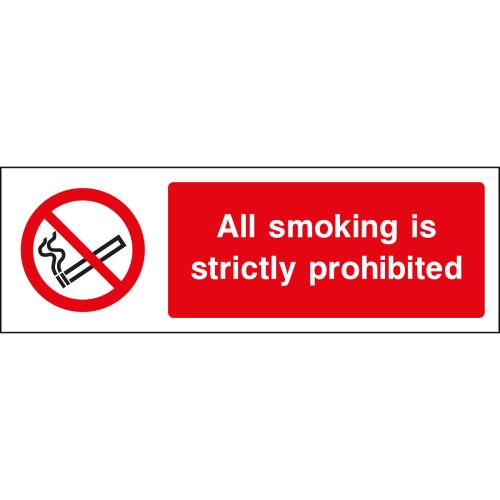 All smoking is strictly prohibited