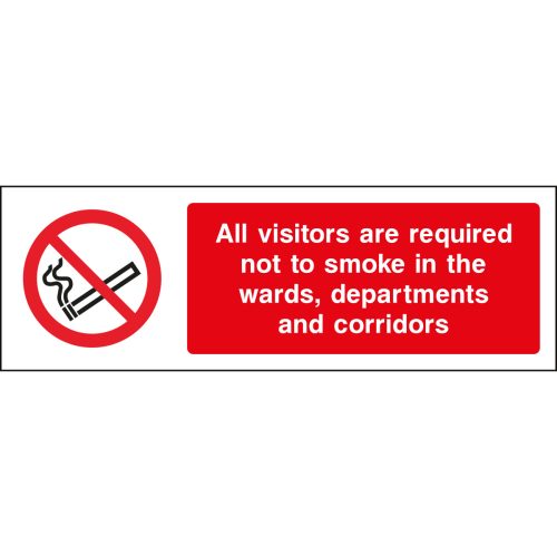 All visitors are required not to smoke in the wards, departments and corridors