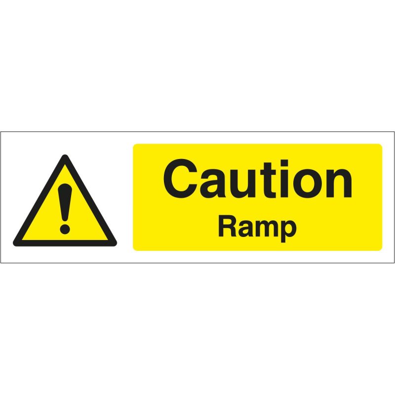 Caution ramp sign