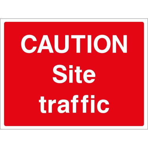 Caution site traffic sign