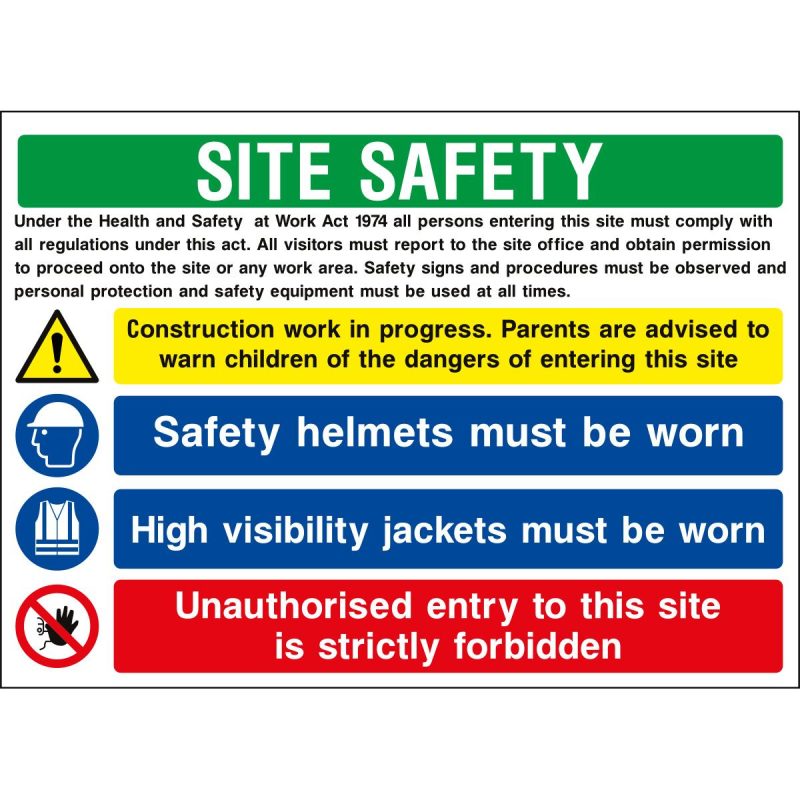Construction site safety sign A