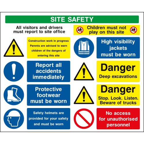 Construction site safety sign D