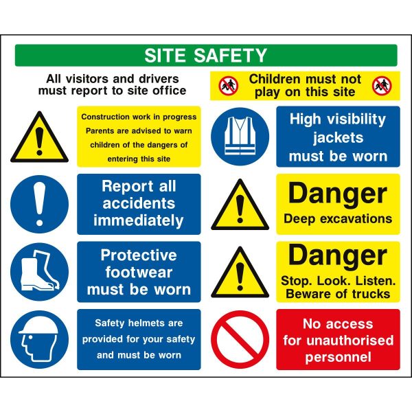 Site safety sign D | Safety Sign Shop