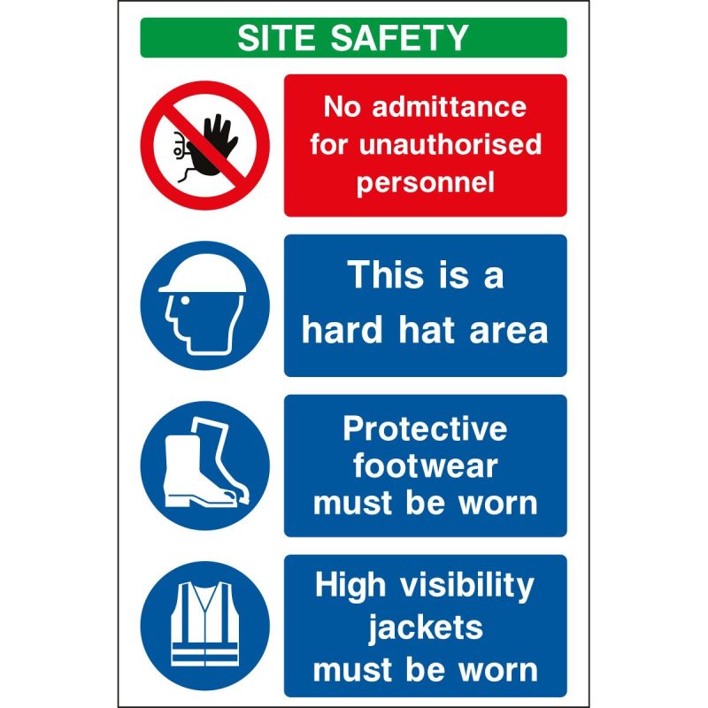 Construction site safety sign E