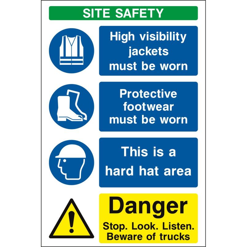 Construction site safety sign F