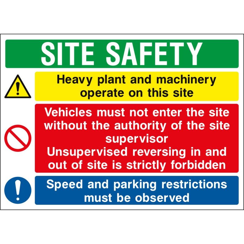 Construction site safety sign H