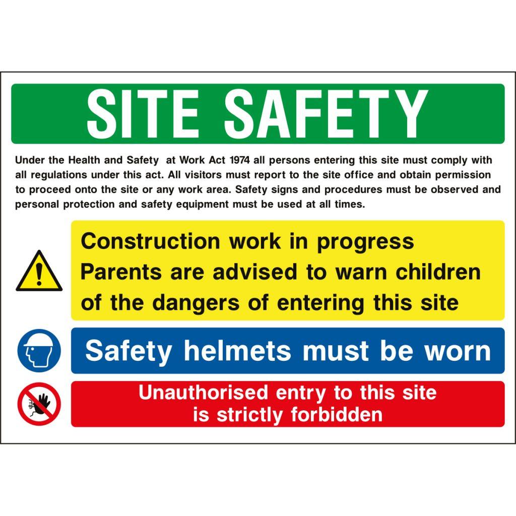 Construction site safety sign I | Safety Sign Shop