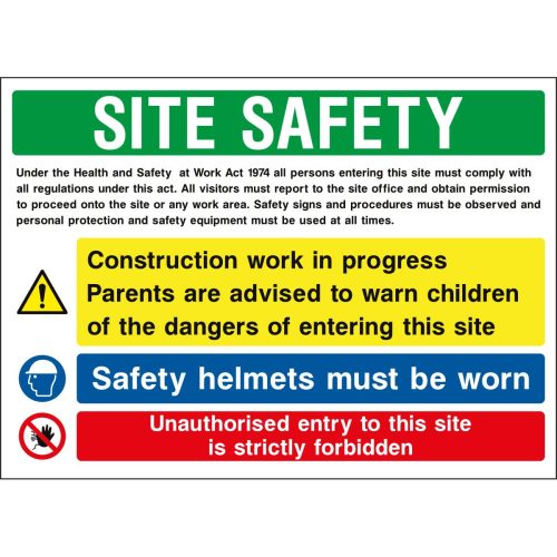 Construction site safety sign I