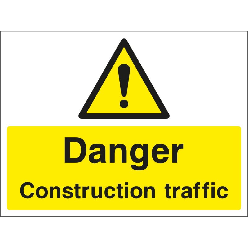 Danger construction traffic sign