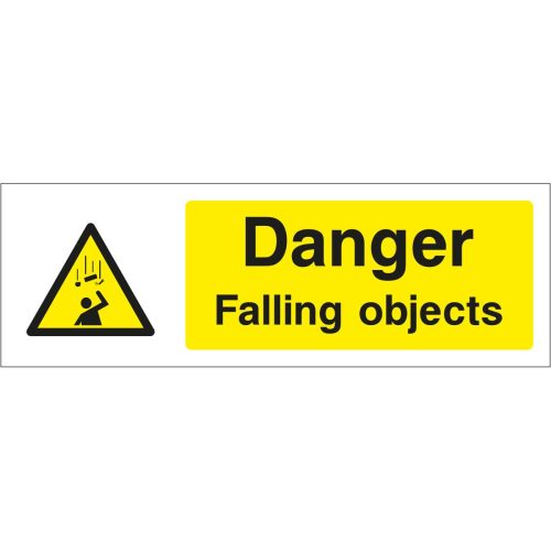 Danger falling objects sign