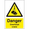 Danger overhead crane sign