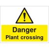 Danger plant crossing sign