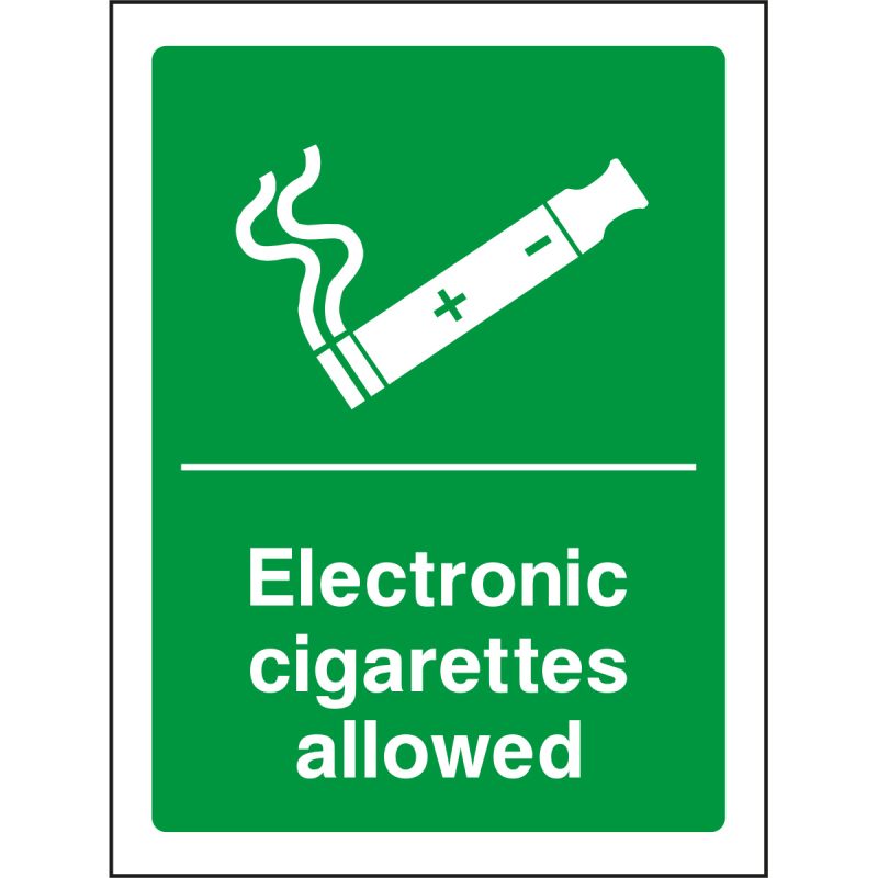 Electronic cigarettes allowed