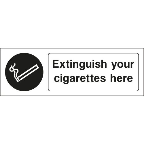 Extinguish your cigarettes here