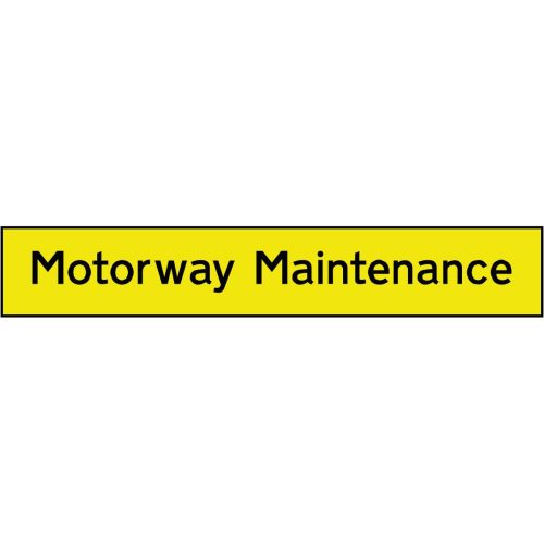 Motorway maintenance sign