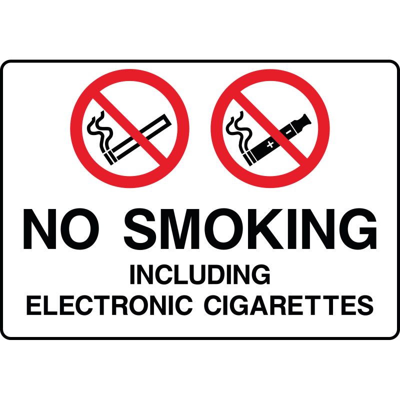 NO SMOKING, Including electronic cigarettes