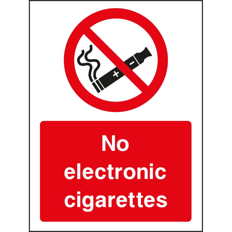 No electronic cigarettes sign
