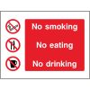 No smoking, No eating, No drinking