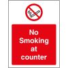 No smoking at counter