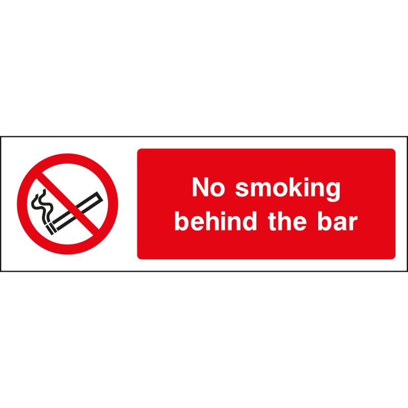 No smoking behind the bar