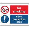 No smoking, food production area