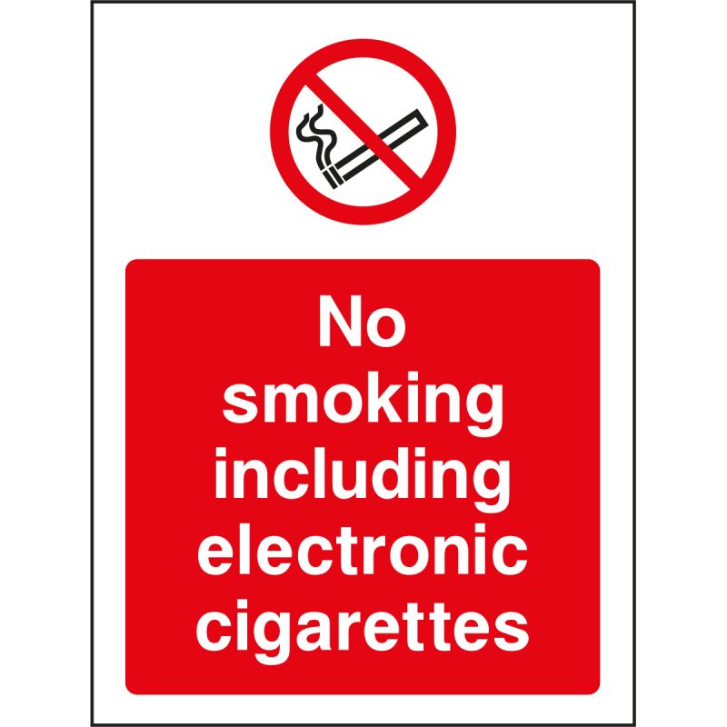 No smoking including electronic cigarettes