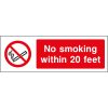 No smoking within 20 feet