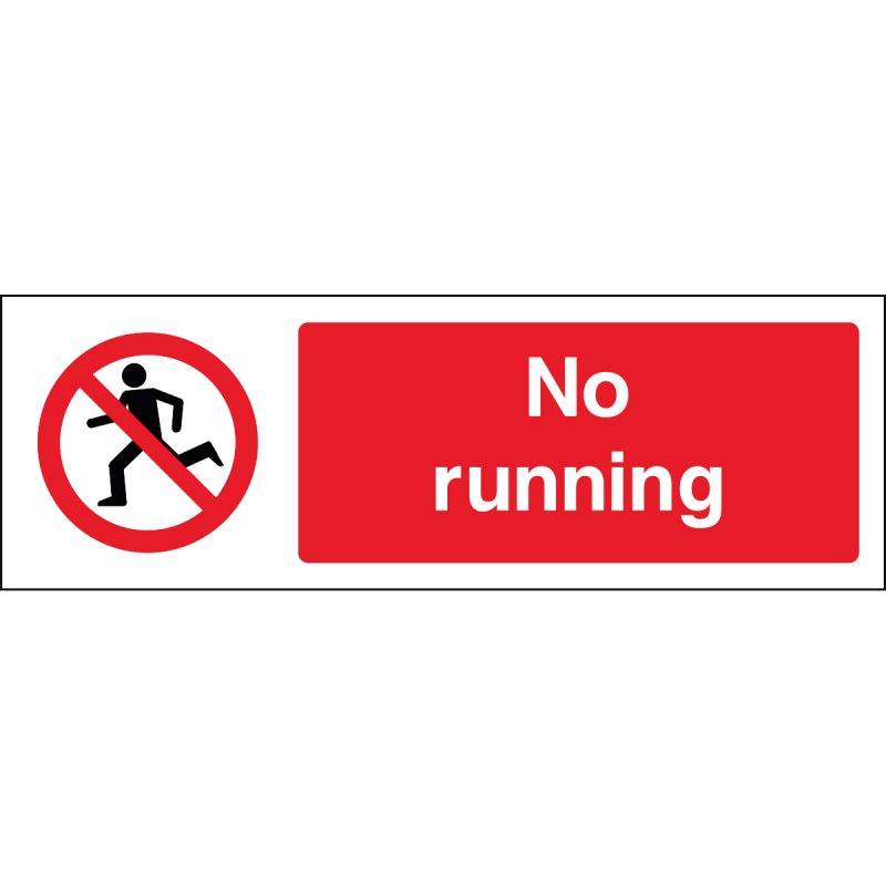No running safety sign