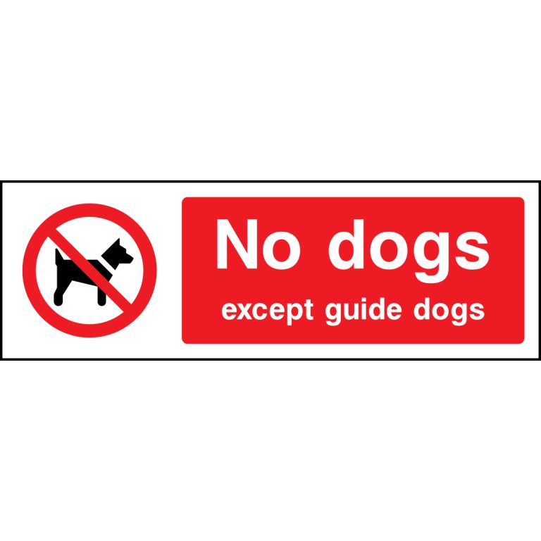 No Dogs - Except Guide Dogs Sign | Commercial & Safety Signs - High ...