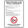 Smoke-free bars, clubs, hotels & restaurants, Guidelines for staff safety sign