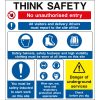 Think safety multi message sign