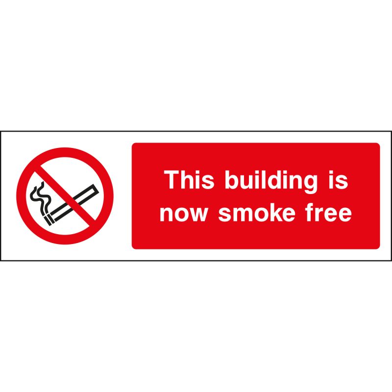 This building is now smoke free sign