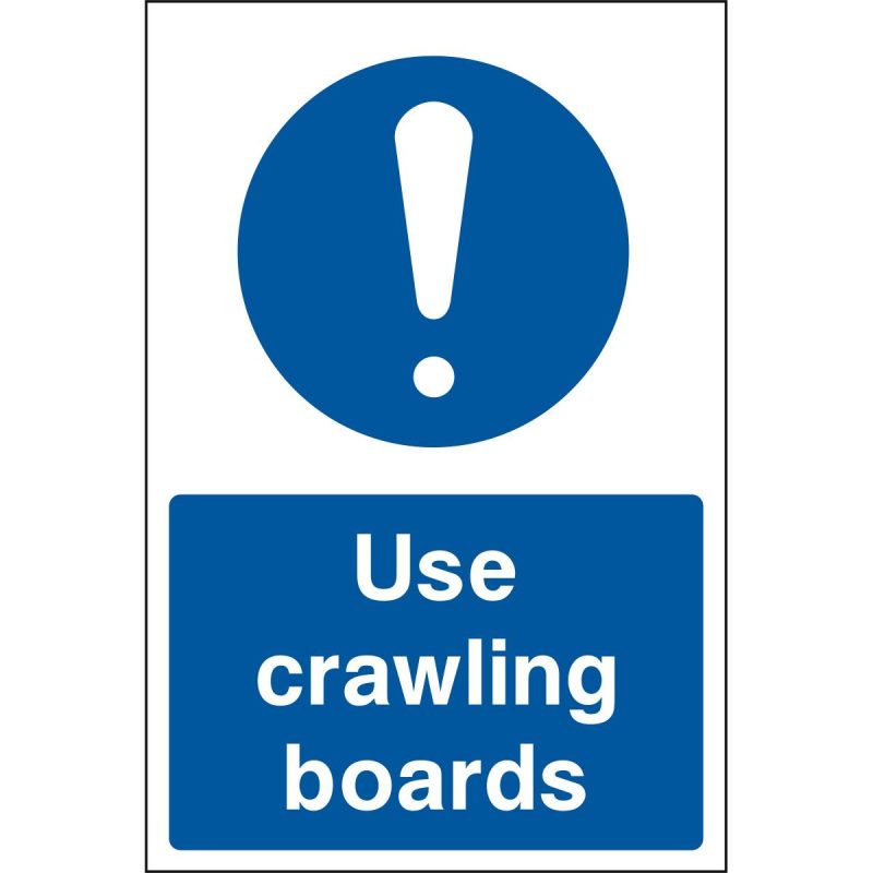 Use crawling boards sign