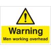 Warning men working overhead sign