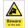 Beware of the bull sign